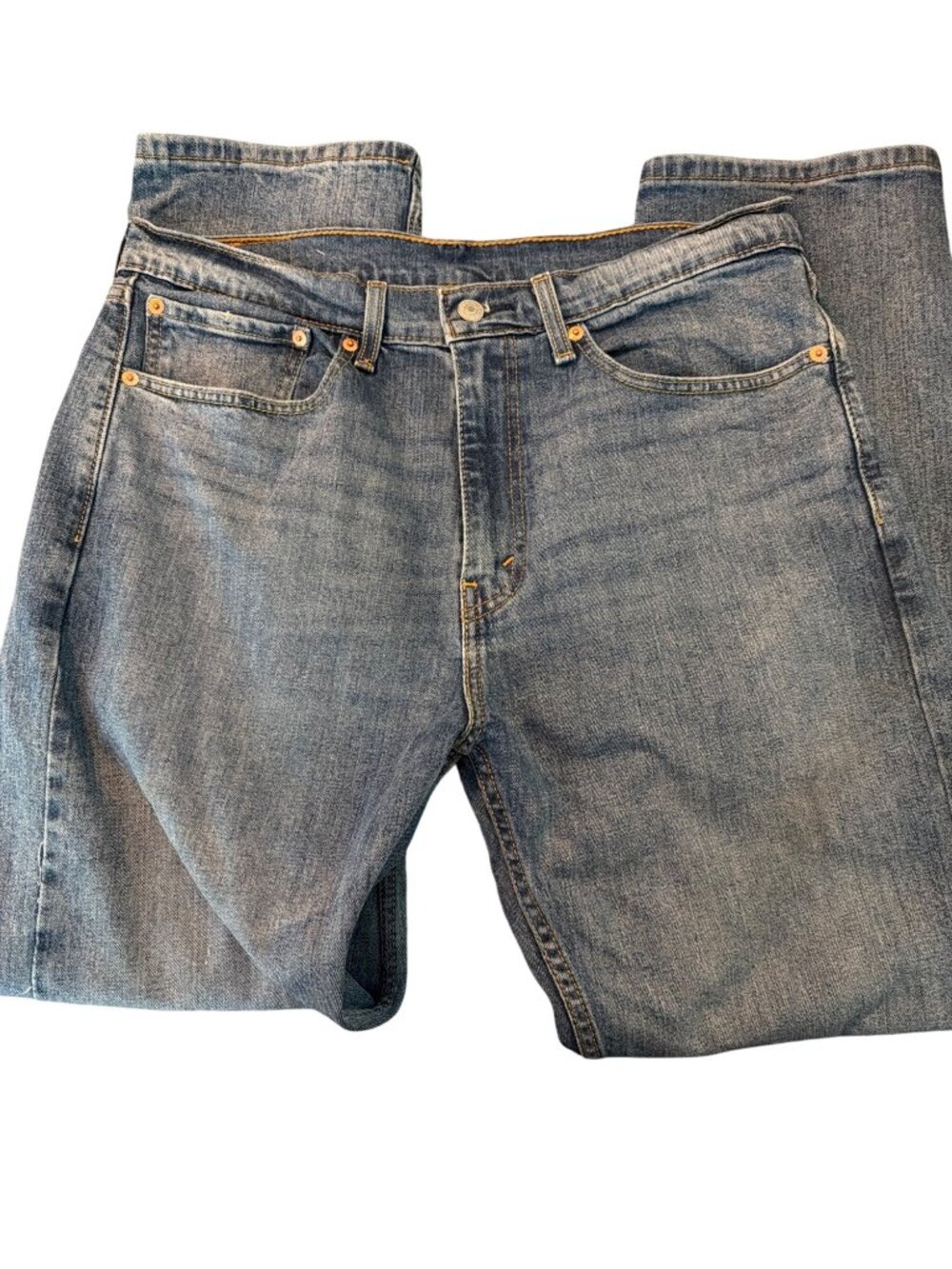 Levi Strauss 505 Jeans Levis Levi's Straight Leg Blue Denim Mens Size 34 x 30